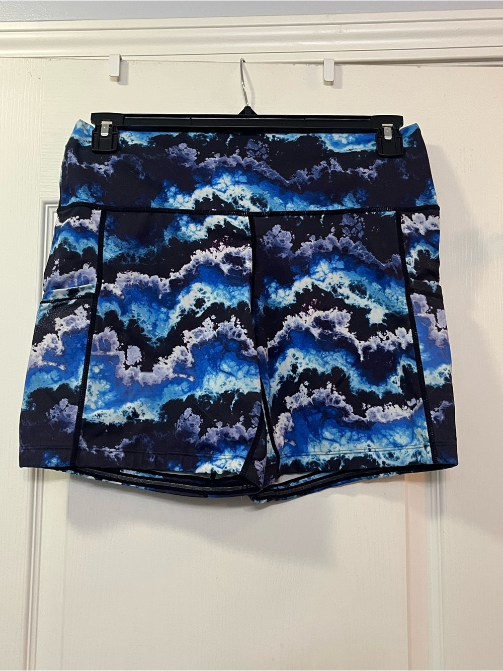 Constantly Varied Gear Women's Ocean Blue Wave-Print Athletic Shorts
